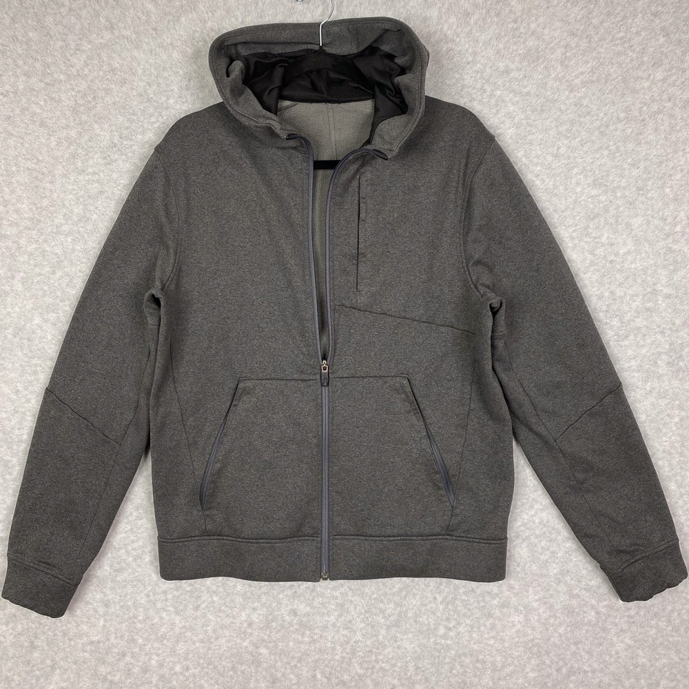 Lululemon Hoodie Mens M Heathered Coal City Sweat Zip Thermo